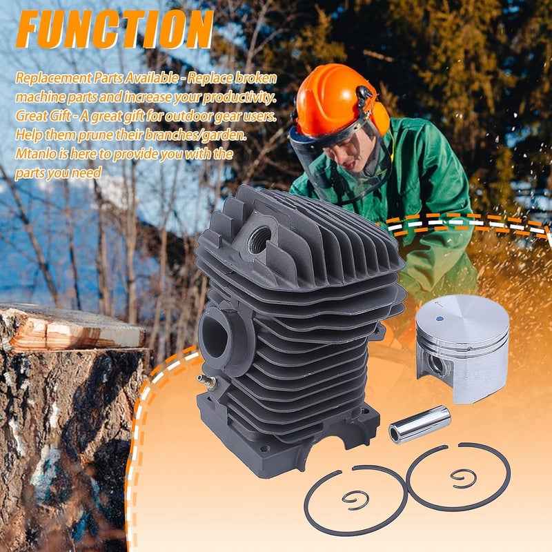 Mtanlo Cylinder Piston Tune Up Kit For Stihl MS250 MS230 025 023 Motor 42.5mm, Cylinder, Piston, Pin, Rings, Cliclip, Engine Bottom Cover, Needle Bearing, Intake Boot, Crank Bearing, Oil Seal - Image 3